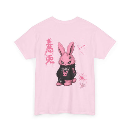 Evil Bunny Back Print T-Shirt, Pastel Goth Graphic Tee, Cute Creepy