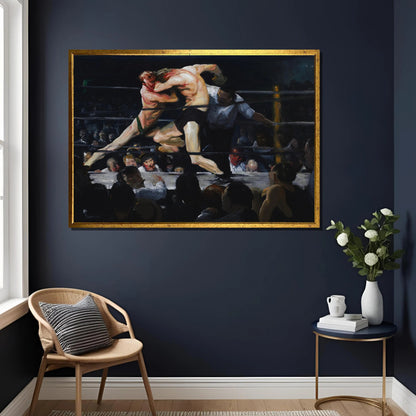 George Bellows Stag at Sharkey’s Canvas Wall Art | American Realism Boxing Print