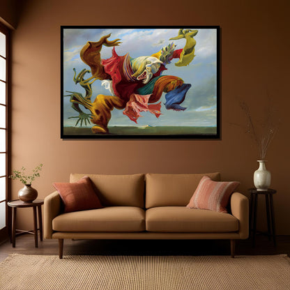 Max Ernst The Fireside Angel Canvas Wall Art, Surrealist Museum-Inspired Statement Print