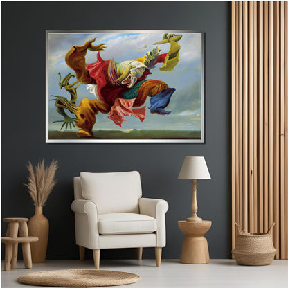 Max Ernst The Fireside Angel Canvas Wall Art, Surrealist Museum-Inspired Statement Print