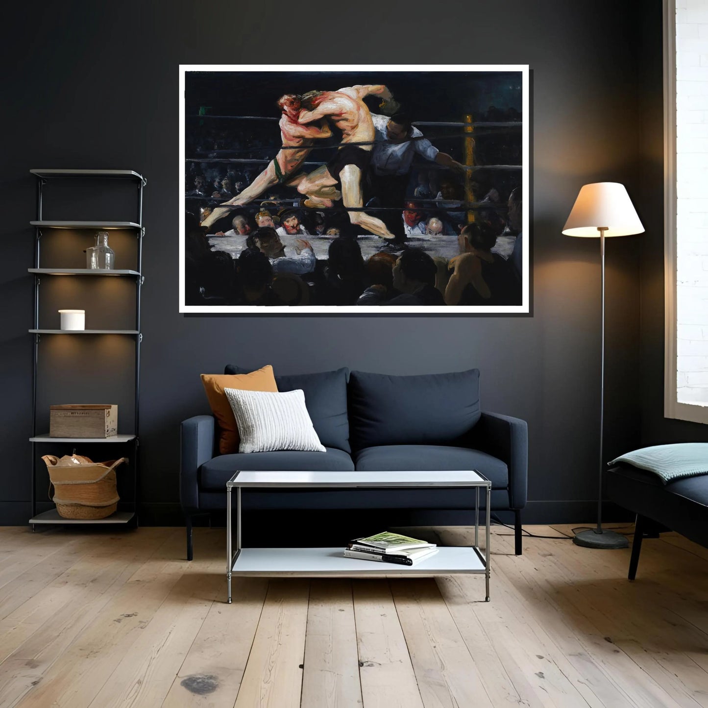 George Bellows Stag at Sharkey’s Canvas Wall Art | American Realism Boxing Print