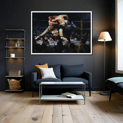 George Bellows Stag at Sharkey’s Canvas Wall Art | American Realism Boxing Print
